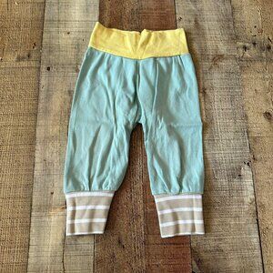Sassy Knit Wear Baby Pants in School Pencil Print Blue Yellow Tan White